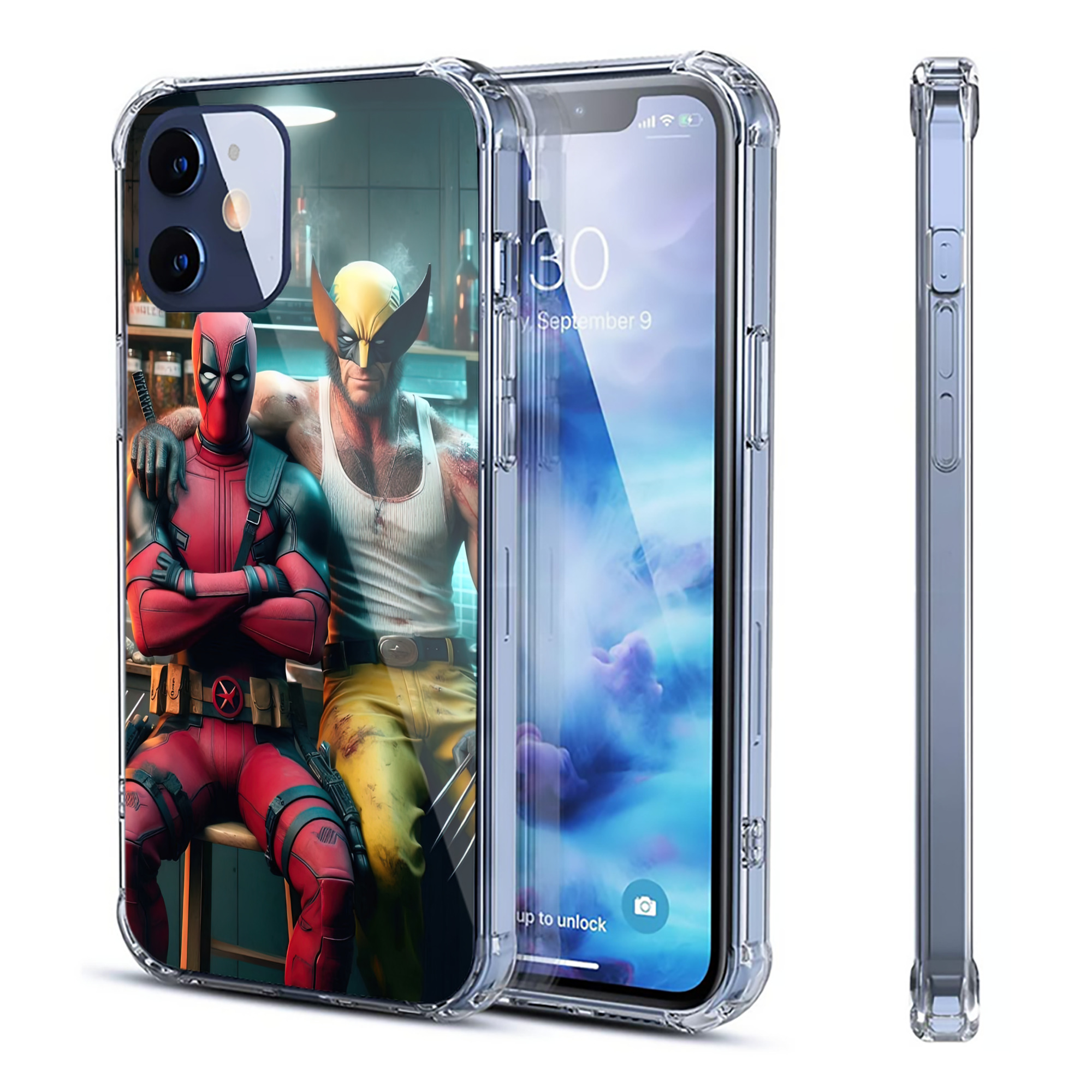 （画像用） Deadpool デッドプール 【iPhone 12シリーズ対応】透明スマホケース（クリアソフトケース）